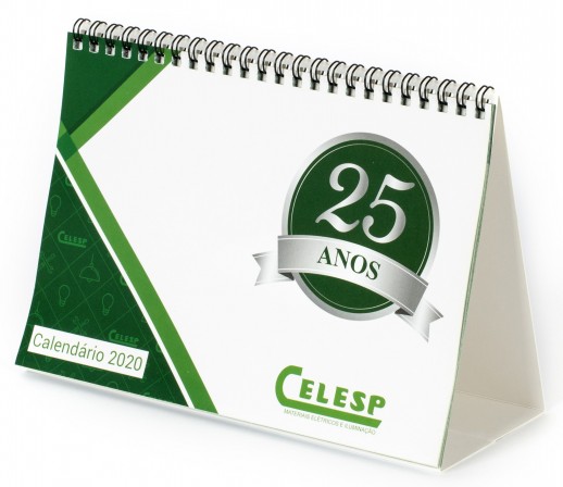 Calendrio de mesa com espiral wire-o(aer) JK 057